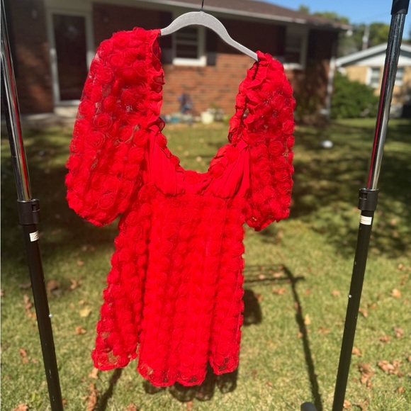 For Love & Lemons Hannah Mini Dress – Red – Size M (NWT) - Picture 1 of 6